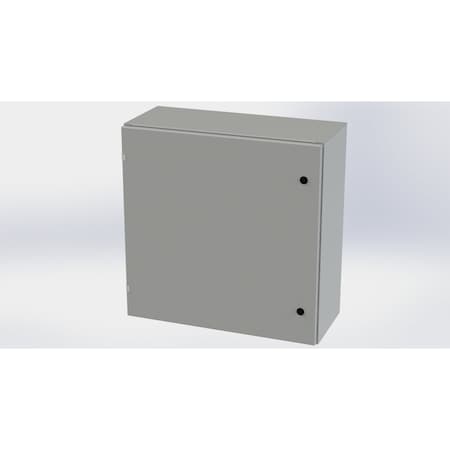 Saginaw Control & Engineering 1/4 Turn Latch Electrical Enclosures, 30 in H, 12 in D, 30 in W, NEMA 3R, 4, 12, 13, Carbon Steel SCE-30EL3012LP